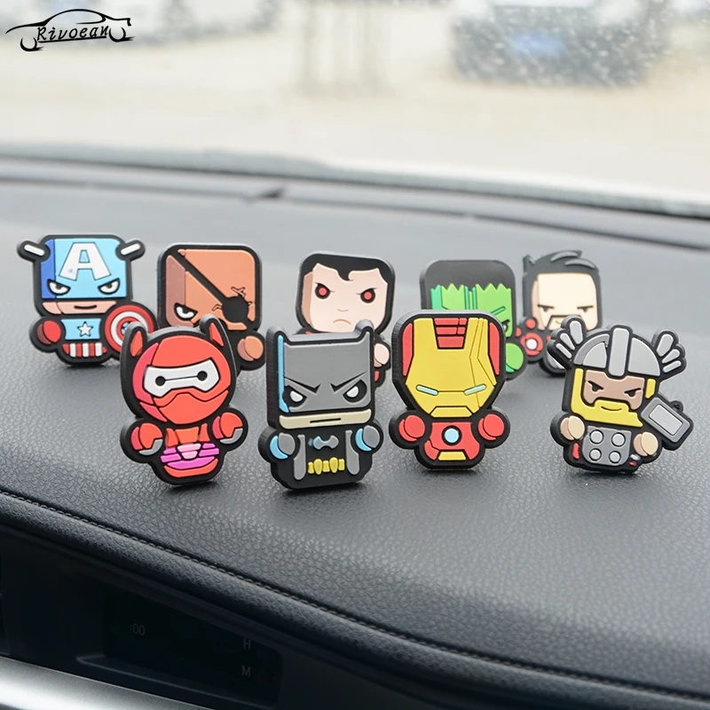 

Cartoon Air Freshener Car Styling Perfume The Avengers Marvel Style For Air Condition Vent Outlet Superman Batman Fashion Cool