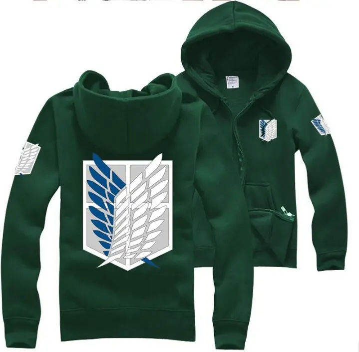 

shingeki no kyojin attack on titan hoodies movie costumes anime cosplay hoodies men women suit coat black XXL for couples