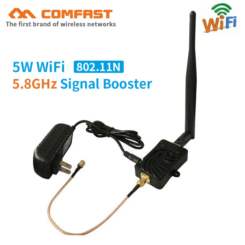 

5.8G Mini WiFi WLAN Signal Booster 5W wi fi range Extender Repeater Broadband Amplifiers with antenna for Wireless wi fi Router