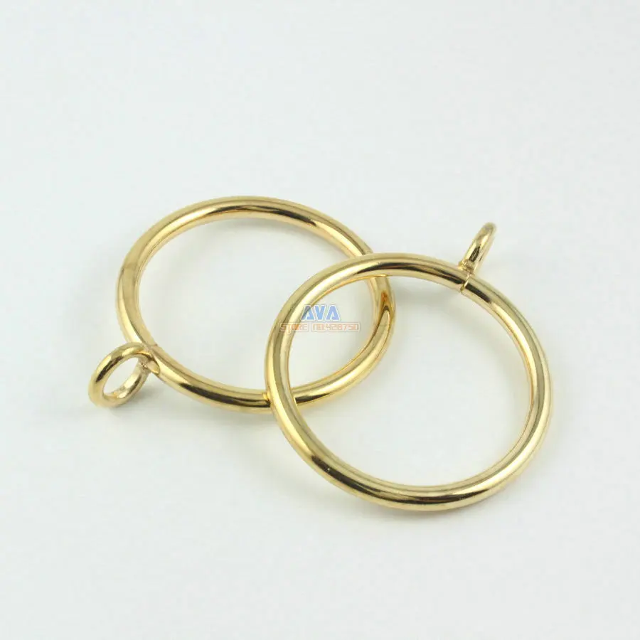 10 Pieces 38mm Gold Curtain Rings Curtain Sliding Hook Rings