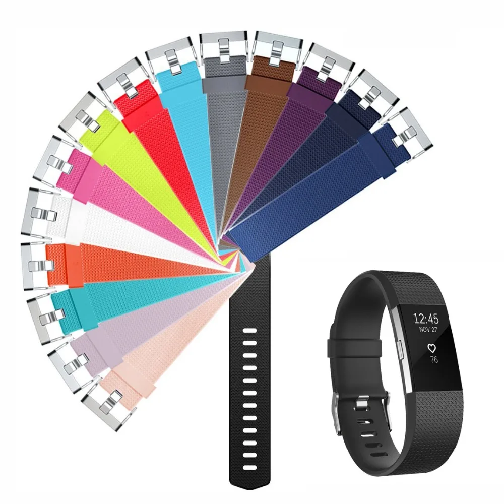 

Watch Strap for Fitbit Charge 2 Band Silicone Sport Bracelet Belt Replacement Wristband For Fitbit charge2 Smart Watch