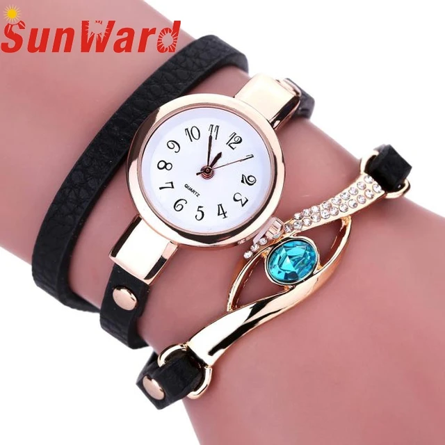 Wristwatch Bangle Bracelet Watches Women Diamond Wrap Around Leatheroid Quartz N Wristwatch Bangle Bracelet Watches Women Diamond Wrap Around Leatheroid Quartz N