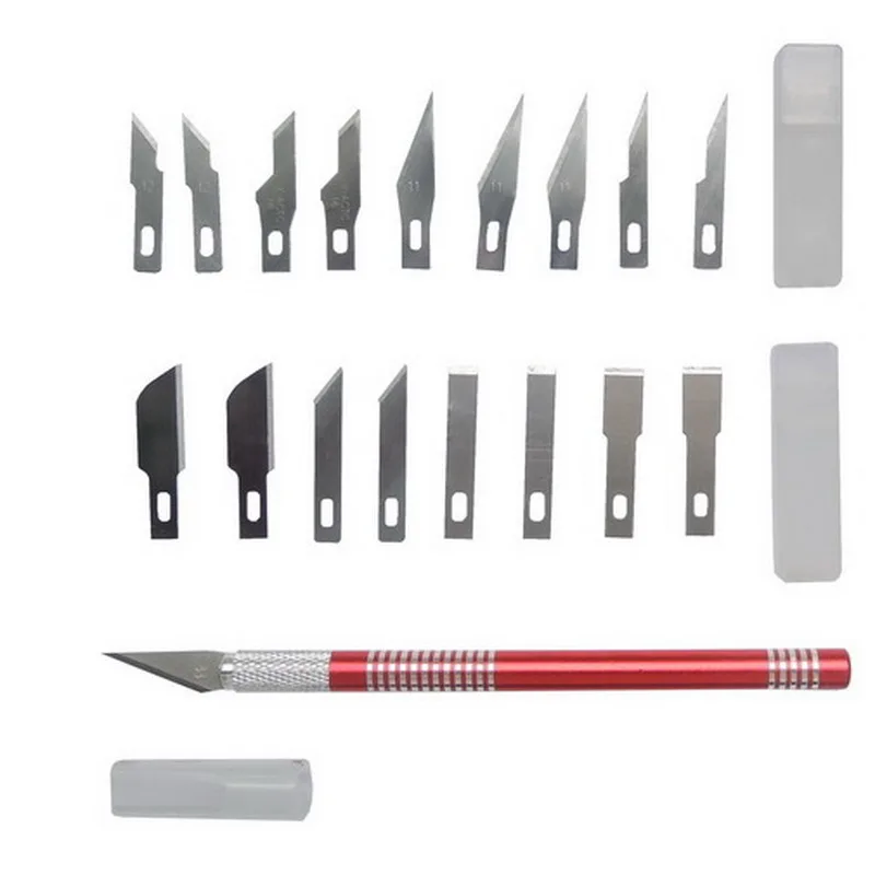 19PCS-Precision-Hobby-Knife-Stainless-Steel-Blades-for-Arts-Crafts-PCB-Repair-Leather-Films-Tools-Pen (8)