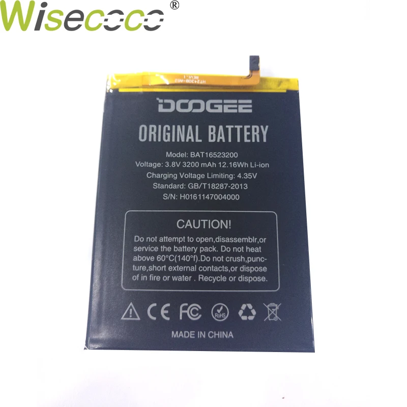 WISECOCO 2019 2 шт новый оригинальный 3200 mAh BAT16523200 Батарея Для Doogee Y6 Y 6 Y6C MTK6750 телефон в