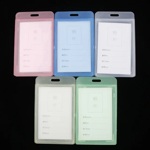 Jesjeliu New Durable Pack Of Hard Plastic Id Card Badge Holder Jesjeliu New Durable Pack Of Hard Plastic Id Card Badge Holder Employee Name Tag