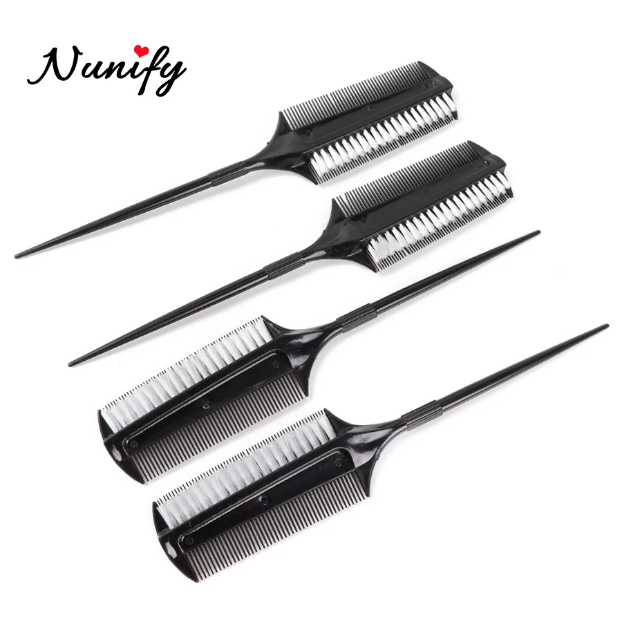 Nunify 1Pcs Dual-Purpose Hair Coloring Brush Baking Oil Comb With Dyeing Double Side Anti-Static | Шиньоны и парики