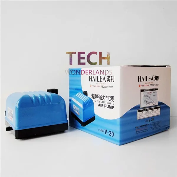 Új Akvárium 15W 20L/Perc Super Silent Power Légszivattyú Halak Tartály Növelje Az Oxigénszivattyút Hailea V-20