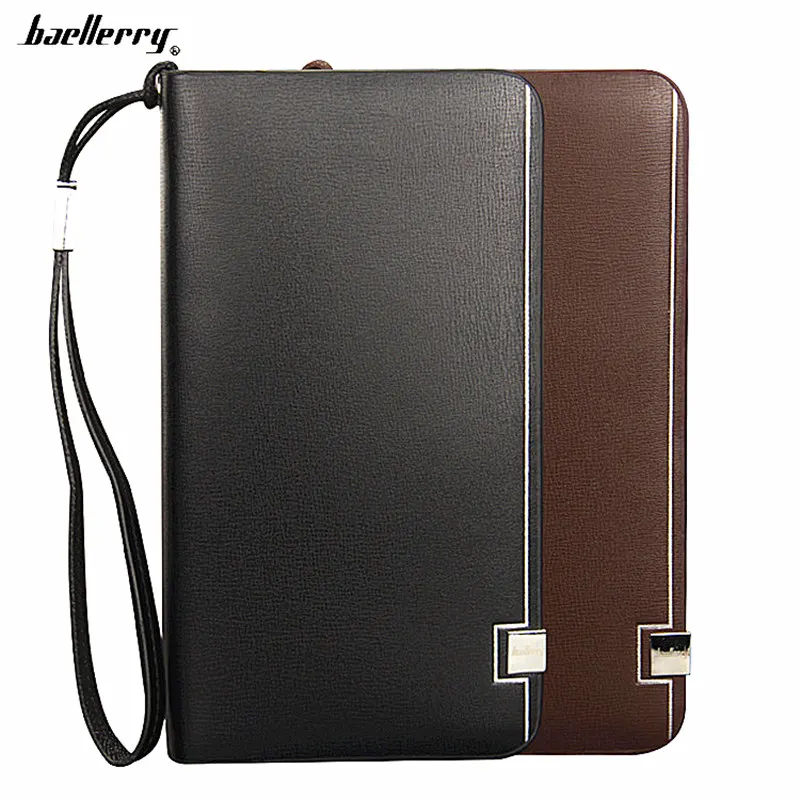 

Baellerry Fashion Men Wallets Top Quality Leather Male Clutch Purse With Card Holder Big Capacity Wallet Men Long Zipper Purses