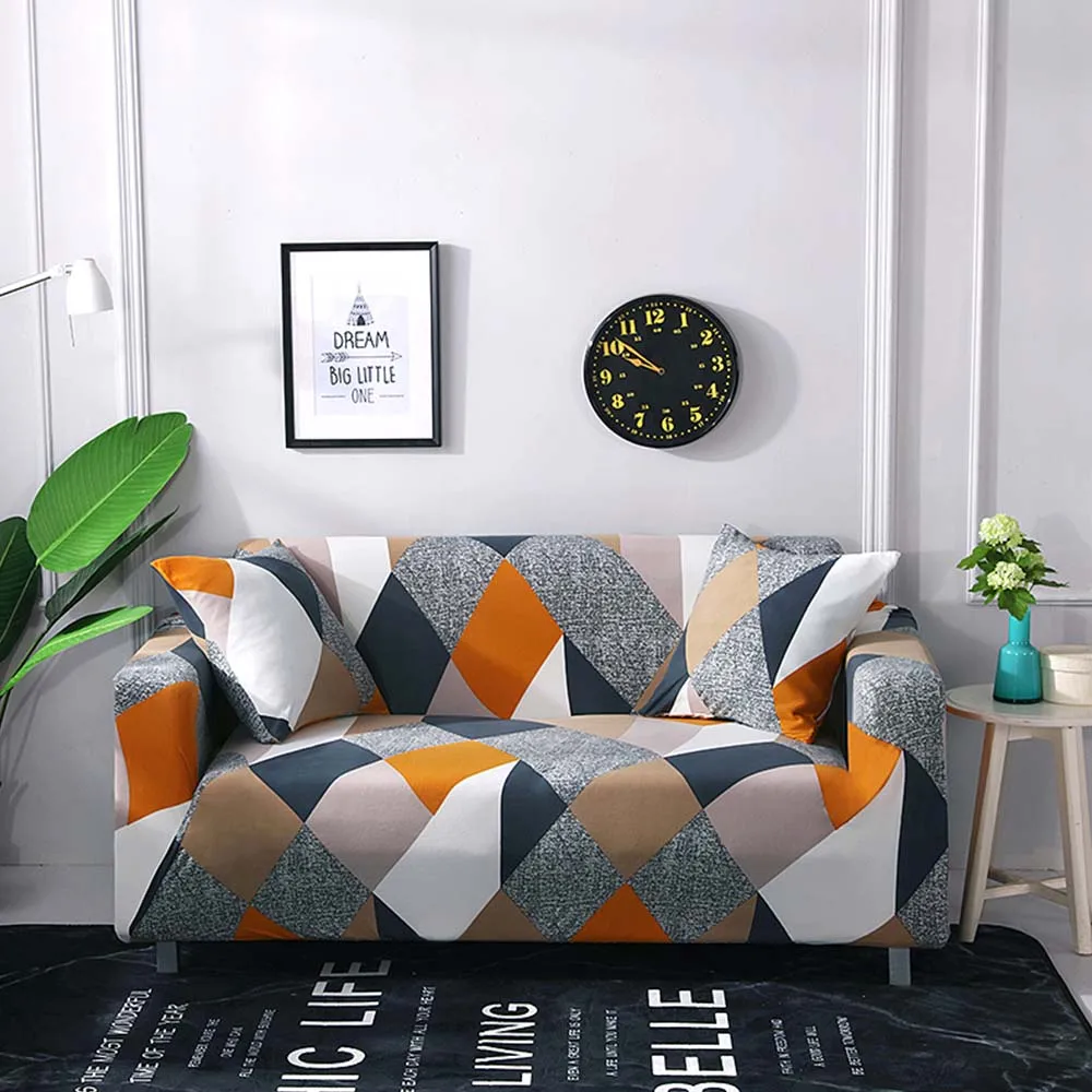 

Pandex Elastic Universal Sofa Cover Single Seat Slipcover Geometric Protector Stretch Loveseat Armchair Couch Case Living Room
