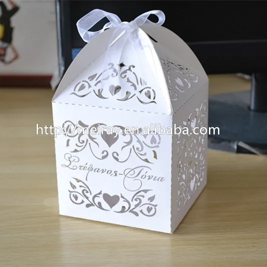 Высокое качество Свадебные украшения лазерная резка бумаги торт украшения, пользовательские коробки торт