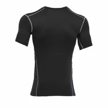 Мужские летние быстросохнущие рубашки с коротким рукавом для похудения, базовый слой, для пробежки, бодибилдинга, фитнеса, компрессионные Топы