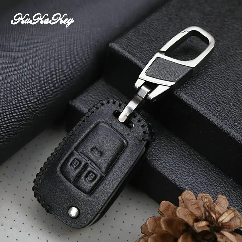 Кожаный чехол для автомобильных ключей Buick Lacrosse Camaro Equinox Impala GMC Cruze Aveo Trax Astra Corsa Meriva