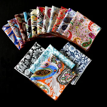 

Mens Fashion Paisley Pocket Square Hanky Cotton Party Prom Wedding Hankerchief BWTYX0109