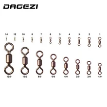 DAGEZI 100 шт./лот американское поворотное кольцо 8 рыболовных