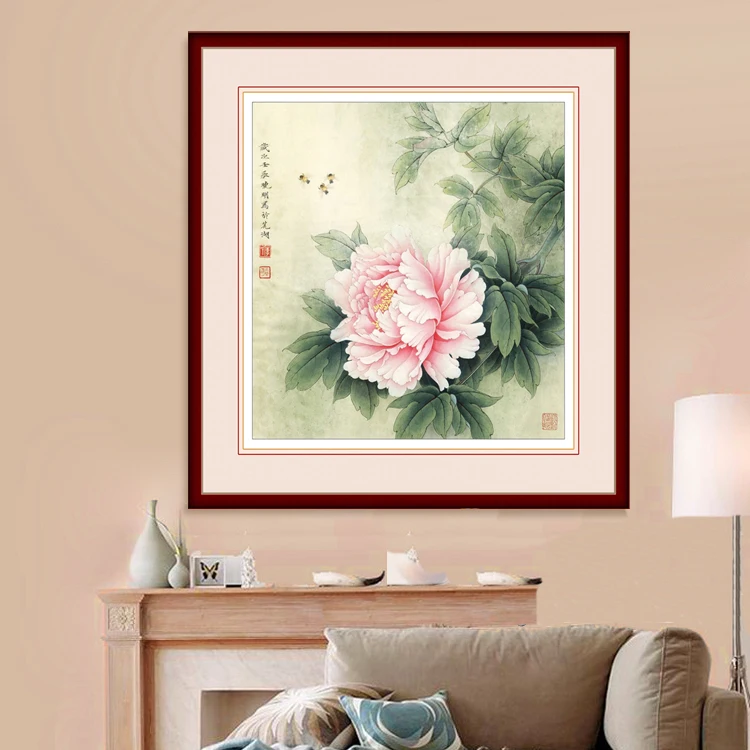 Алмазная 5D Вышивка Пион 55 х55 см|diamond embroider|diamond 5d painting5d diamond painting |