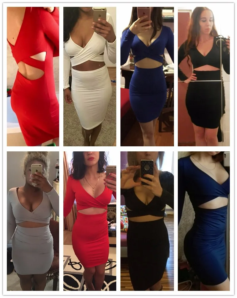 ForeFair с длинным рукавом Bodycon Midi Бандажное платье для женщин хлопок эластичные элегантные сексуальные платья белый черный красный Женское зимнее платье