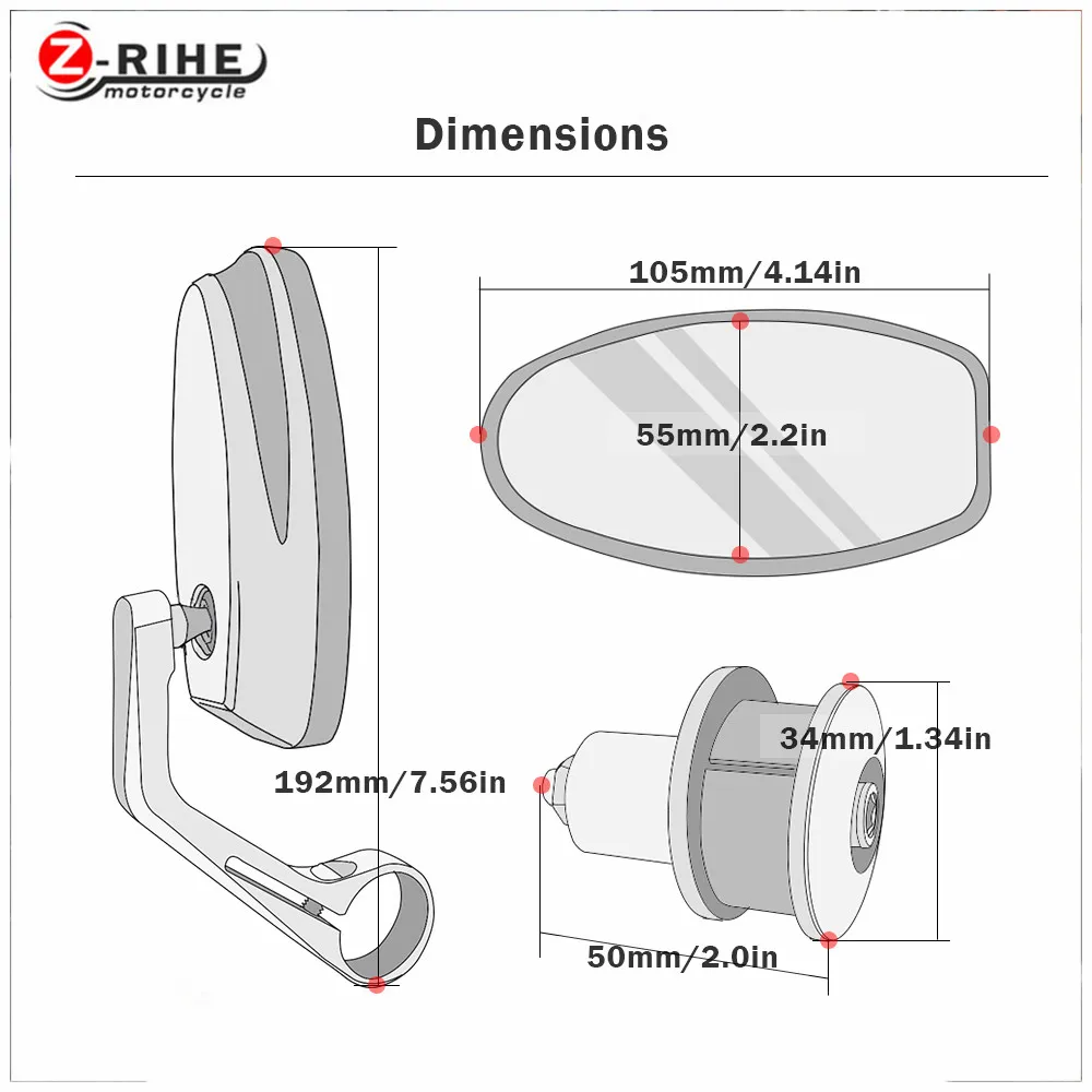 Боковые зеркала для мотоцикла BMW F800R 7/8 2009 2014 2010 201 дюйма 22 мм|motorcycle rearview|mirror handle
