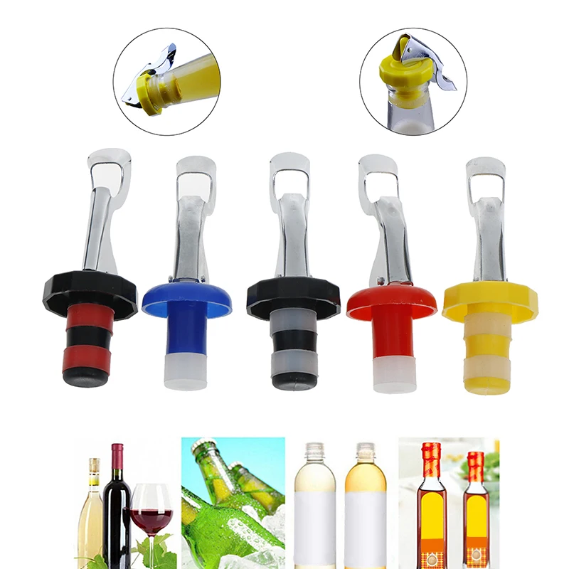 

1Pc Stainless Steel Vacuum Wine Bottle Stopper Sealed Storage High Quality Plug Liquor Flow Stopper Pour Cap