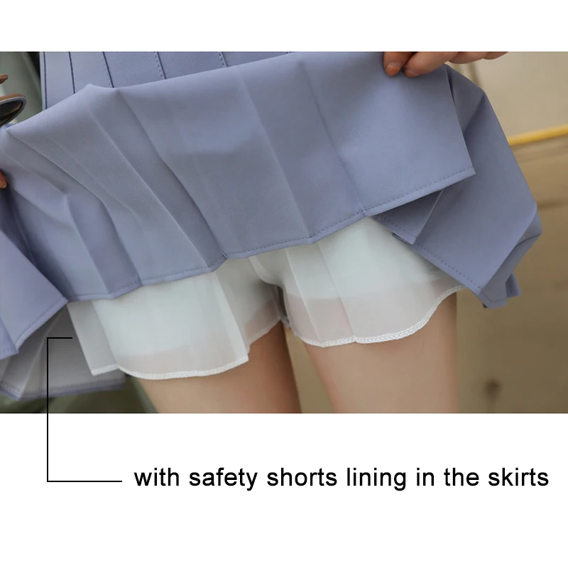 5 Solid Color Mini Pleated Skirt Summer S-XL Harajuku Kawaii A Line Skirt Black Hipster Zipper Fashion Women Saia Feminina 2019