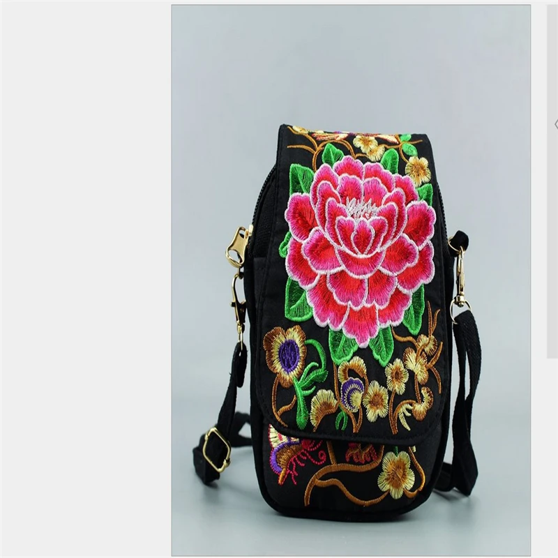 Bolsa Feminina школьный рюкзак женская Высококачественная холщовая Красивая Цветочная вышитая Этническая сумка через плечо - Цвет: As Photo Shows