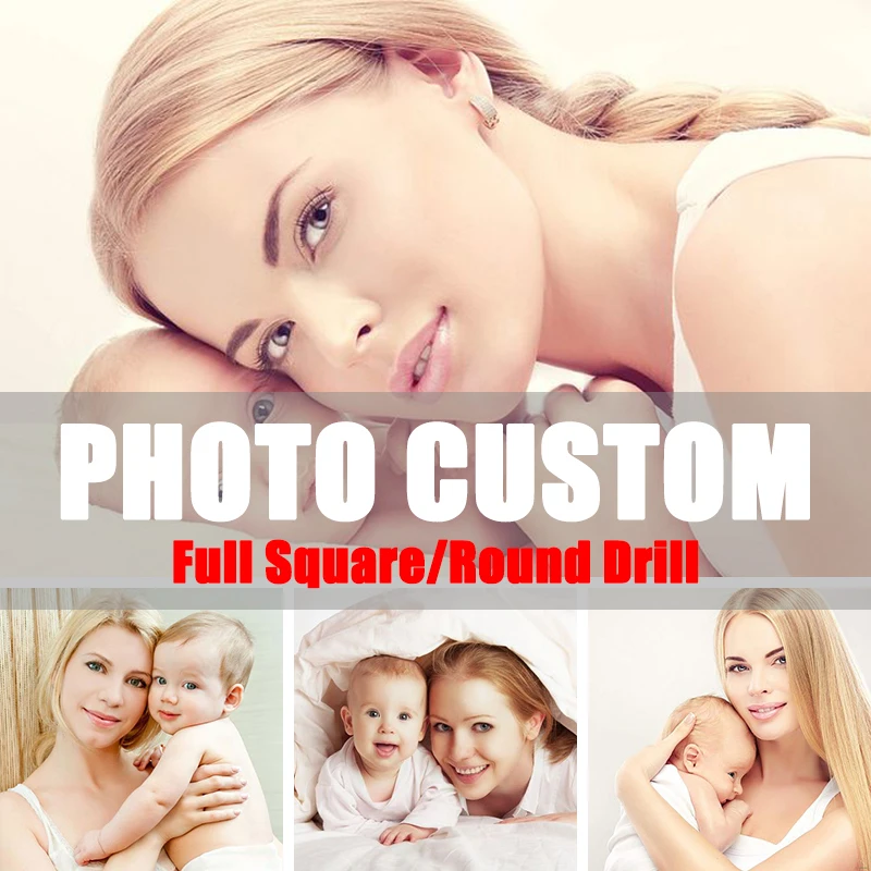 Новый 5D DIY фото на заказ Алмазная вышивка из квадратных/круглые стразы Семья