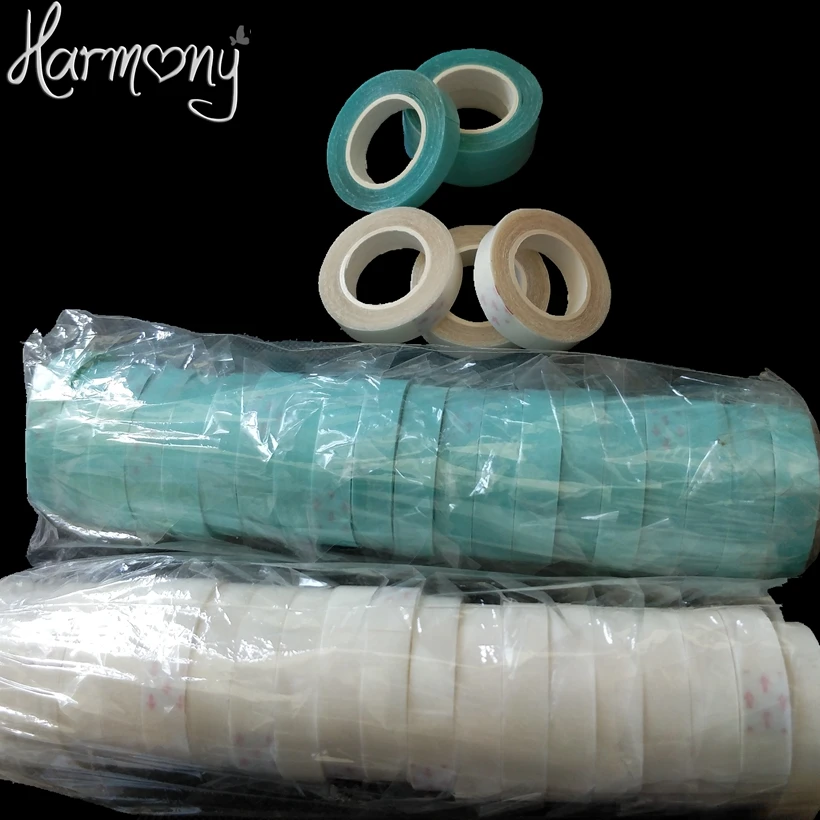 FREE SHIPPING 6rolls/lot blue color 1cm x 3 yard hair extension adhesive tape for tape hair, toupees, wigs/double sided tape