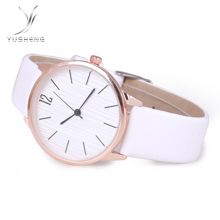 

YUSHENG Brand Women's Watches Fashion Leather Wrist Watch Women Watches Ladies Watch Clock Mujer Bayan Kol Saati Montre Feminino