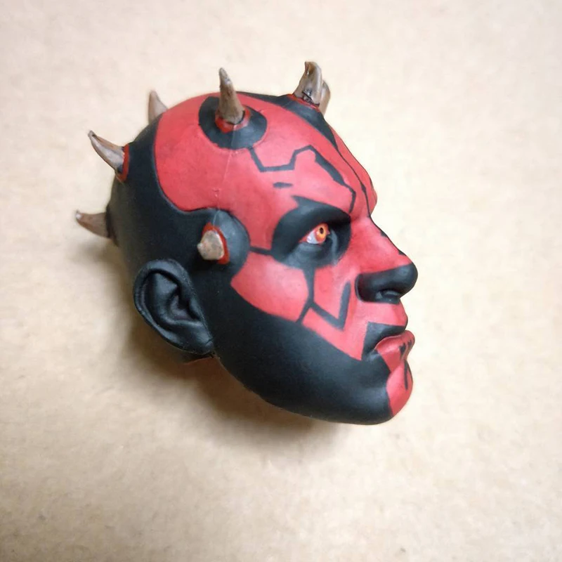1:6 Scale Darth Maul Star Wars Head Carving Model F 12/" Male Action Figure Body