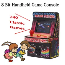 Мини-портативная ретро-игровая консоль, портативная игровая приставка, 8 битов, 240 классические игры, машинный плеер для детей