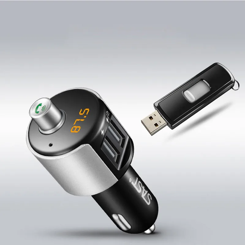 

New Wireless Bluethooth Car Bluetooth Kit FM Transmitter Modulator Wireless Radio Adapter Dual USB Charger MP3 Player#236409