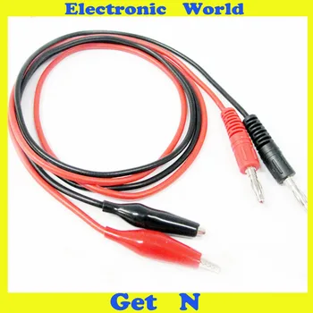 

30pcs/lot 4mm Transfer Medium Alligator Wire Banana Plug H-1024 5A 0.5mm Copper Wire Multimeter Pen Test Line Banana Plug