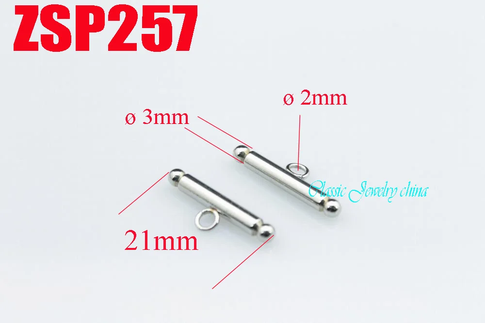

3x21mm stainless steel necklace Circle toggle clasps set bracelet necklace connection jewelry accessories parts 100pcs ZSP257