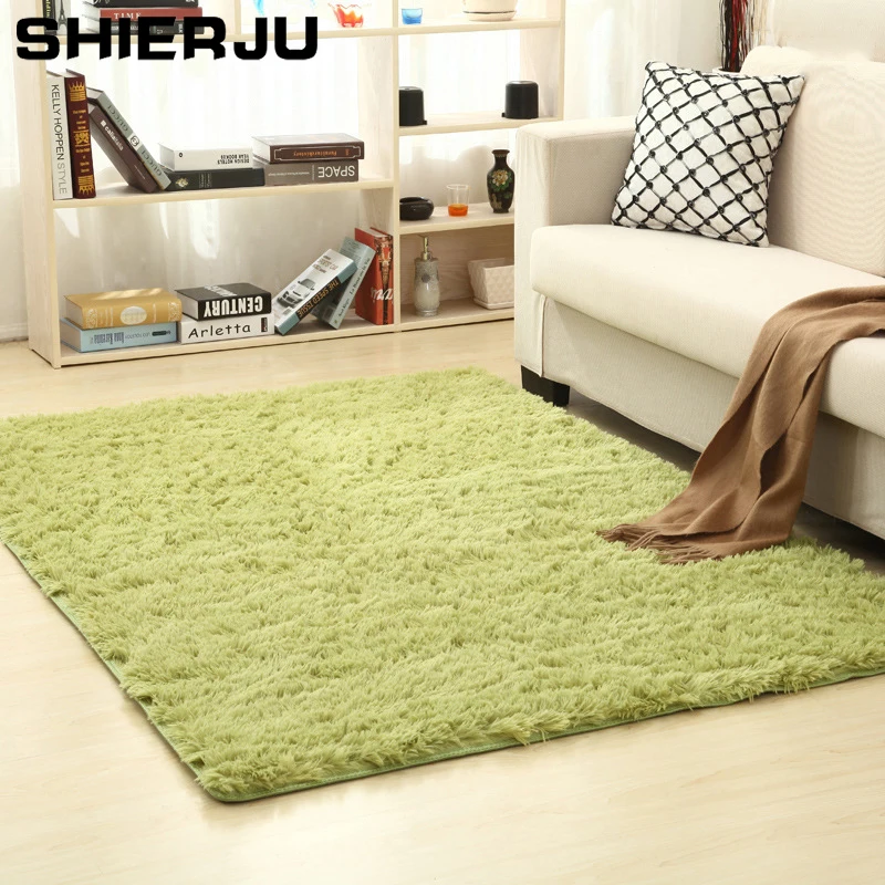 SHIERJU Anti Slip Floor Mat For Living Room 11 Colors Decorative Door