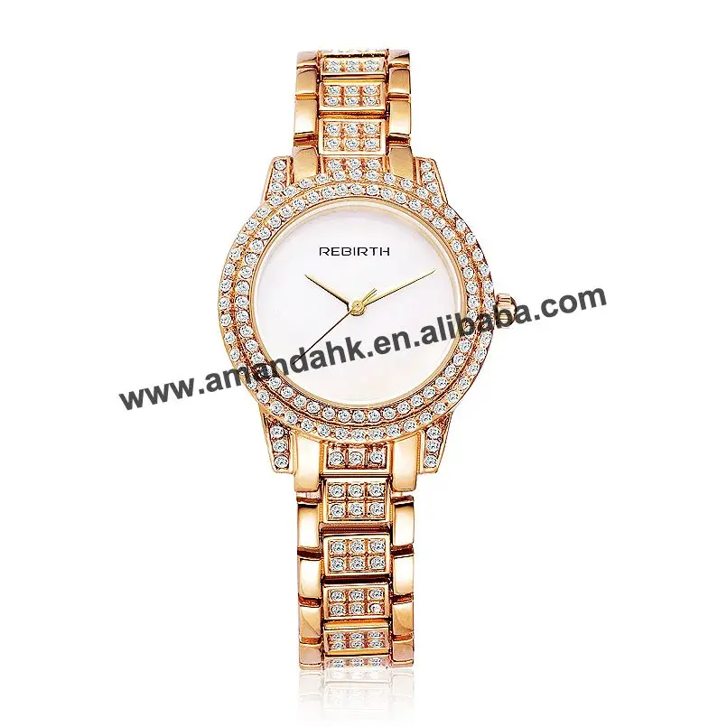 

Wholesale New Rhinestone Women Alloy Mesh Watch Wrap Quartz Casual Rebirth Watch Fashion Man Women Dress Watches RE104