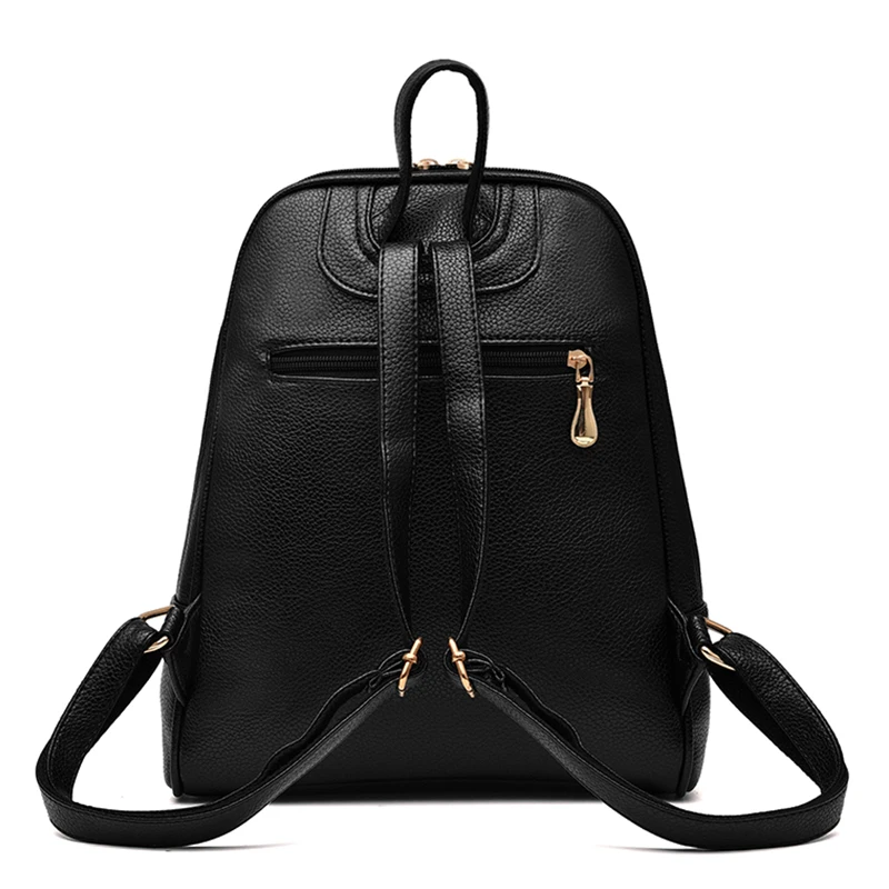  Women Backpack Leather Bag Feminine Sac A Dos School Bags For Teenager Girls Female Travel Red Whit - 32868644621