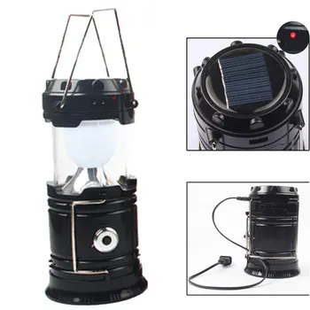 

Solar Rechargeable Led Camping Lantern Flashlight Ultra Bright Collapsible Solar Camping Light for Outdoor Hiking QJS Shop