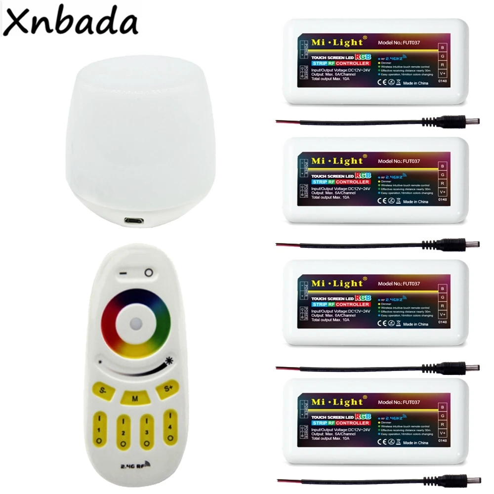 Milight WIFI IBOX1 2.4G FUT096 4-Zone RF Dimmable Wireless RGBW Remote For FUT037 RGB Led Controller For RGB Led Strip DC12-24V