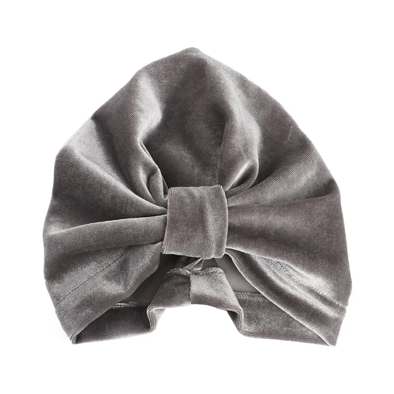 New Velvet Baby Hat for Girls Autumn Winter Baby Boy Cap Photography Props Elastic Infant Beanie Turban Hat Baby Accessories