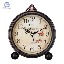 Reloj despertador Vintage antiguo para mesita de noche, reloj de escritorio para sala de estudio, reloj de mesa pequeño para el hogar, manualidades decorativas, puntero de visualización, Horloge