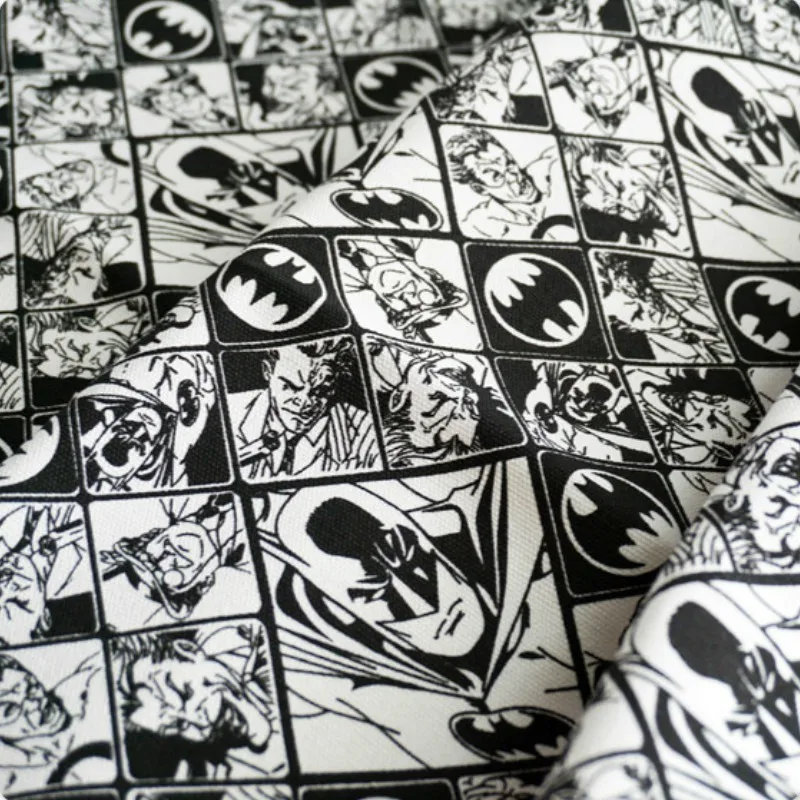 90x140 см/лот 1 ярд черный и белый Бэтмен с принтом "Клоун" комикс полиэстер хлопок полотно ткань швейная ткань