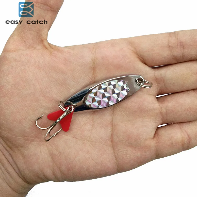 

Easy Catch 1pc 15g Hard Metal Spoon Fishing Lures Saltwater Fishing China Silver Jig Trout Spinner Bait Fishing Blade Wobblers