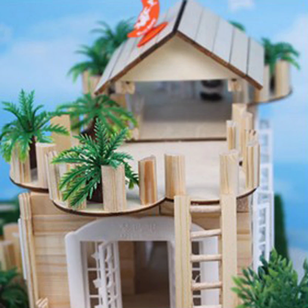 Handcrafts Miniature Project DIY Dolls House Castle Garden Building Model Toy Kids Play Fun & Early Learning Birthday Gift