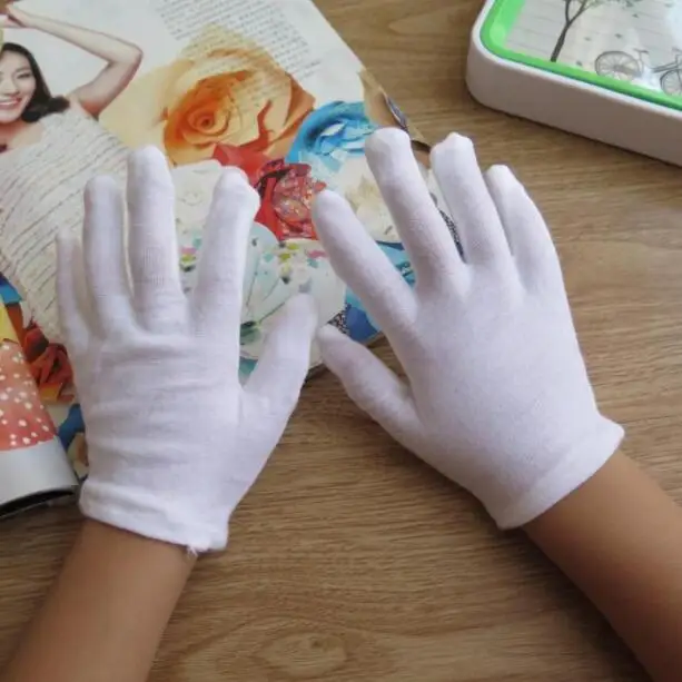 de blanco para niño y niña, guantes de baile, etiqueta blanca, R263, 2 pares