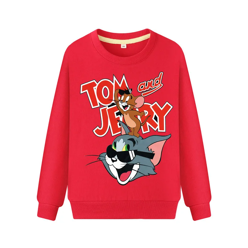 

Baby Hot Cartoon Tom And Jerry Print Cotton Costume Children Spring Sweatshirt Boys Girls Sports Hoodies Clothing For Kids DZ034