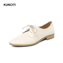 Женские туфли на плоской подошве; Модные Туфли-оксфорды из натуральной кожи; офисные туфли на плоской подошве; женские туфли дерби в британском стиле с круглым носком; F973