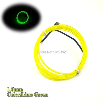 

10 colors choice15M 1.3mm EL Wire Flexible Neon cold glowing Light Tube Rope Powered by DC12V For Wedding house Party decoration