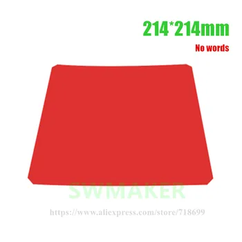 

SWMAKER 5pcs 214*214mm Black / Red Square heating plate build plate tapefor Reprap Prusa i3 MK2/Rework 3D Printer