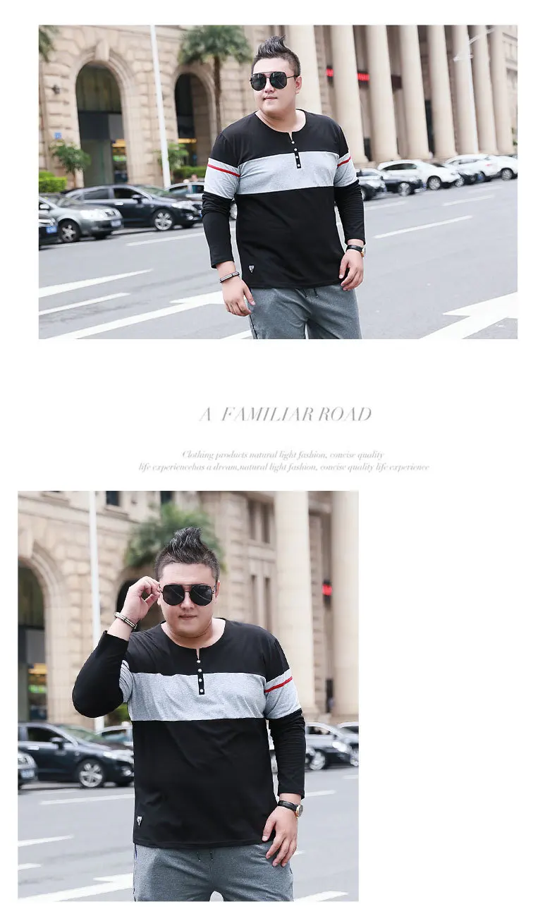 Плюс 10XL 8XL 6XL Новое поступление мужские футболки Модная Повседневная футболка с v-образным вырезом и длинными рукавами одежда с градиентным ремешком футболка Homme