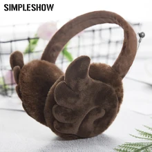 Милые наушники с крыльями ангела для девочек; трендовые плюшевые наушники ярких цветов; зимние теплые защитные наушники; аксессуары для улицы; женская одежда для ушей