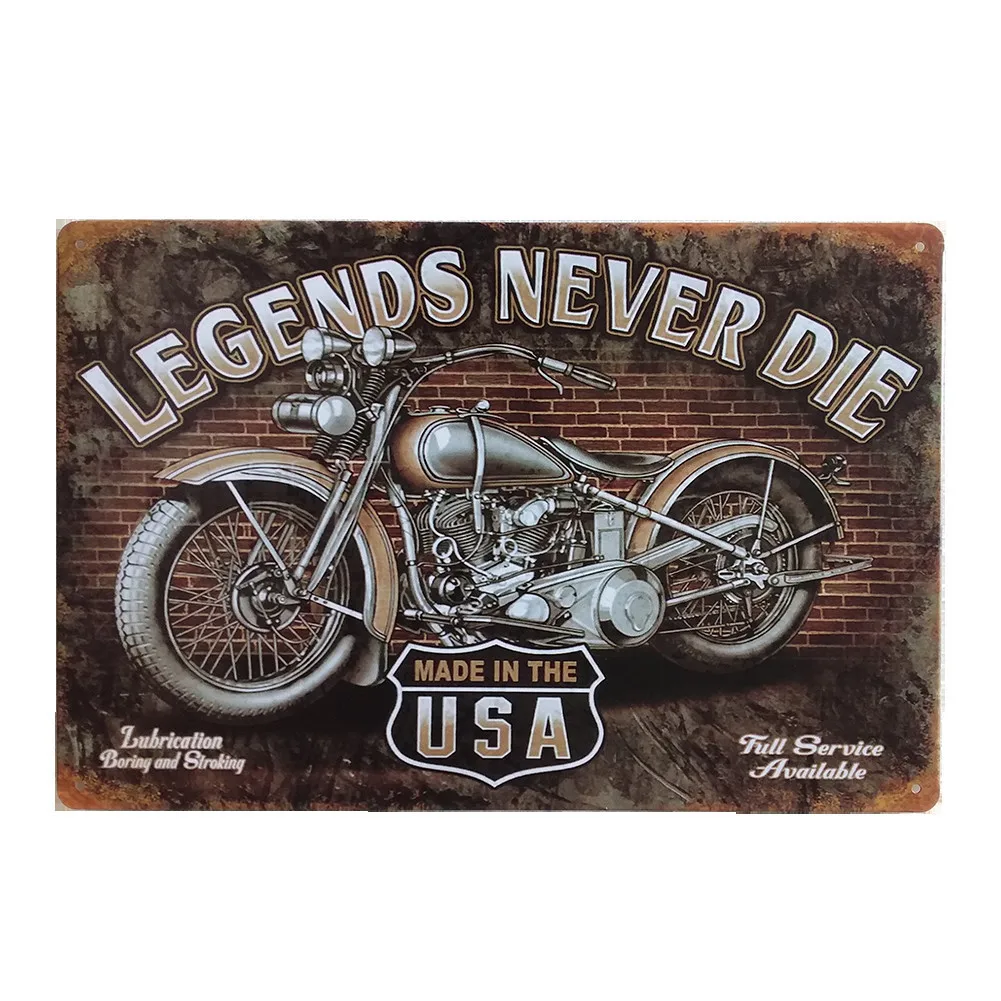 

Vintage Iron Sign Motorcycle Tin Sign Painting Plaque Metal Art Poster Home Decor Metal Sign Bar/Pub/Hotel Wall Decoration